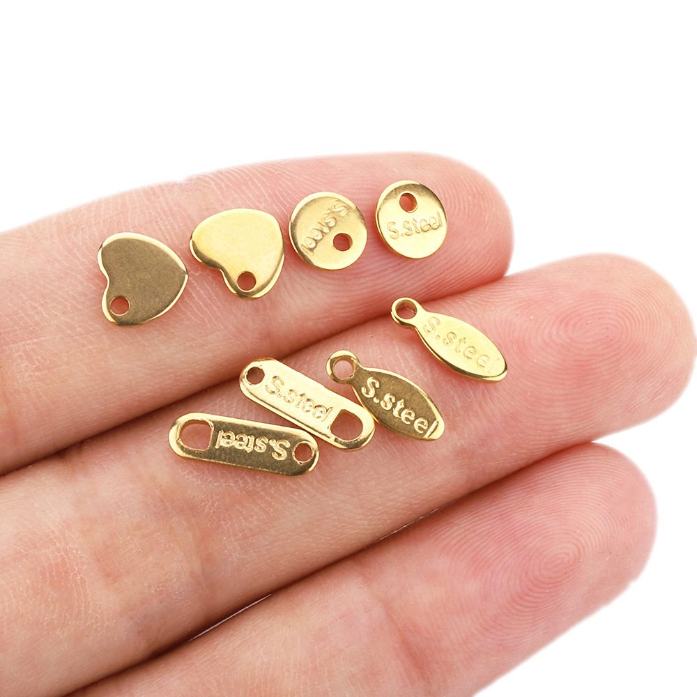 Multi-designs gold plated DIY stainless steel DIY craft jewelry findings and accessories end pendant