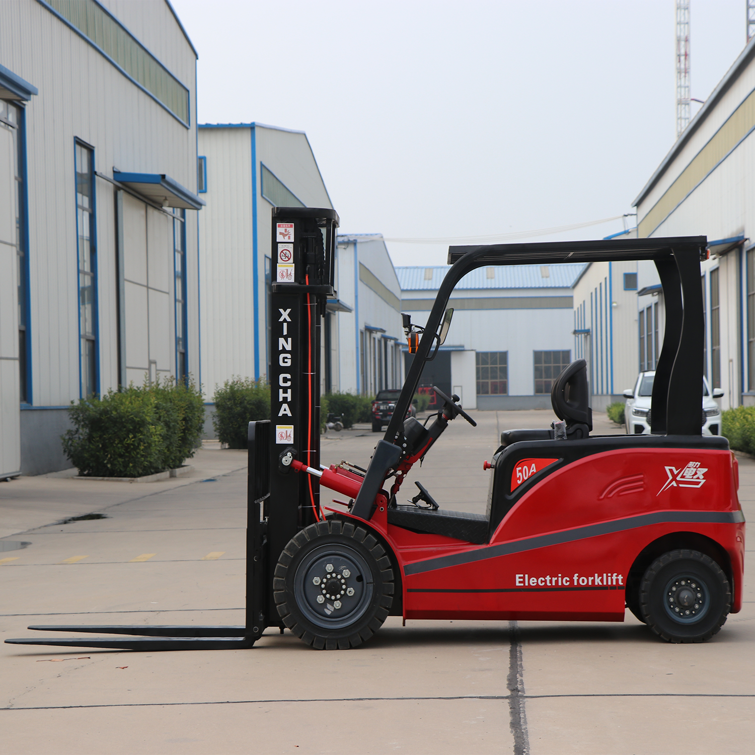 New Portable Electric Automatic Warehouse Truck 2ton/2.5Ton/3ton/3.5Ton/4Ton/5Ton Container Forklift Four Wheel Drive Lithium