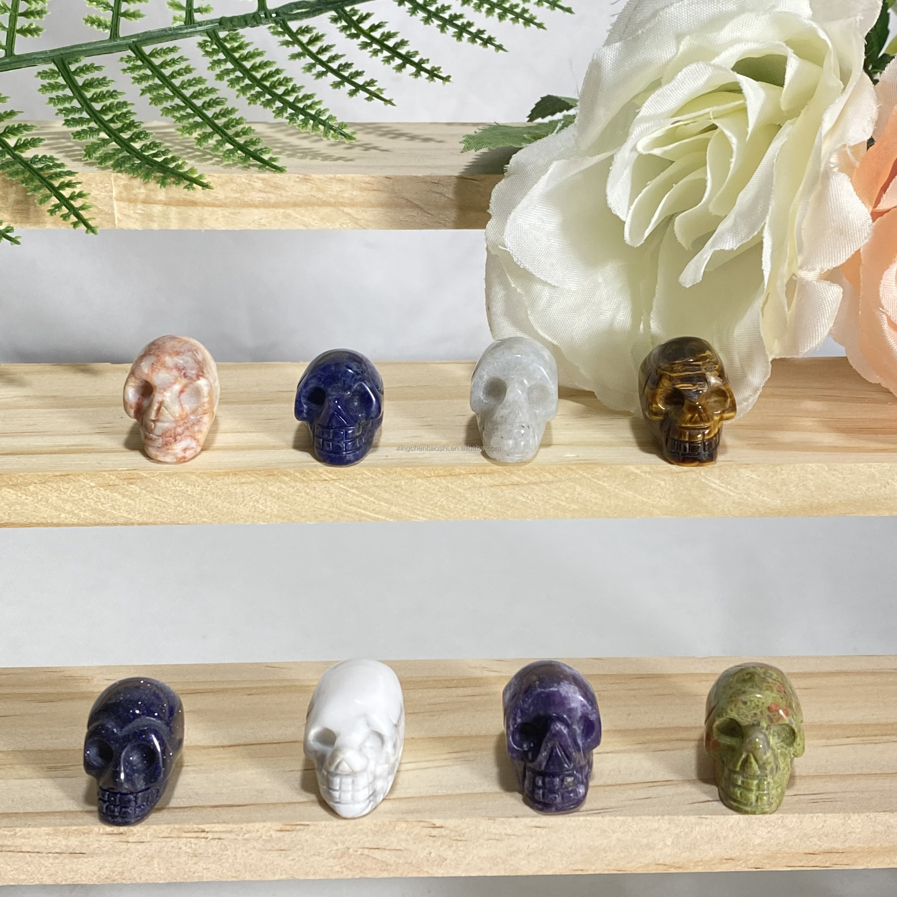 Crystal Skeleton Various Materials Skulls Crystals Healing Stones for Sale Crystals Wholesale Bulk Hand-carved Natural 1 Inch