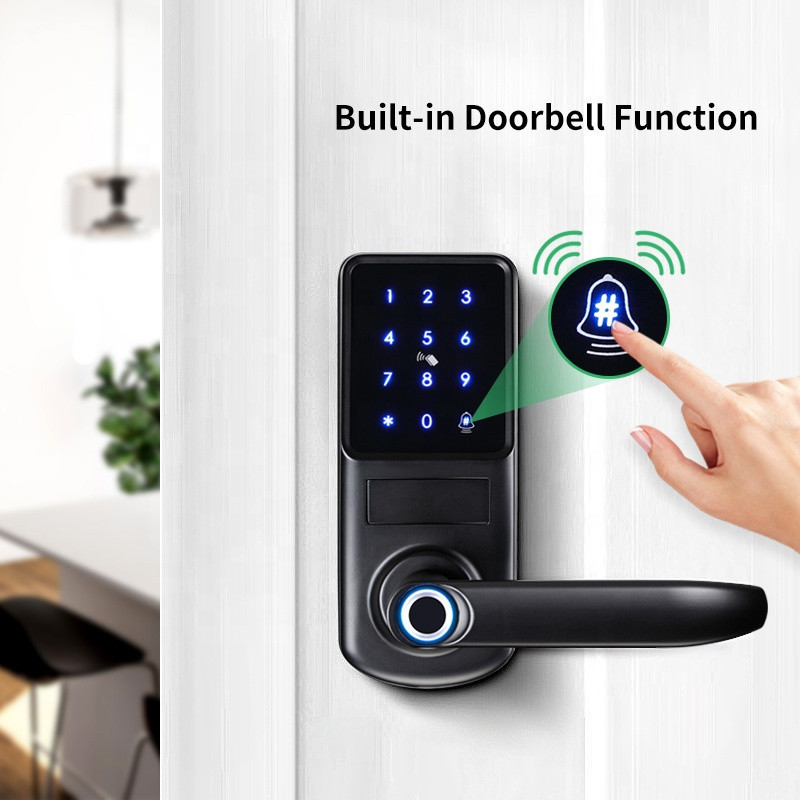 Digital Door Lock Keyless Entry Code Card Single Latch Smart Deadbolt for Homes and Rental Apartments from China Smart