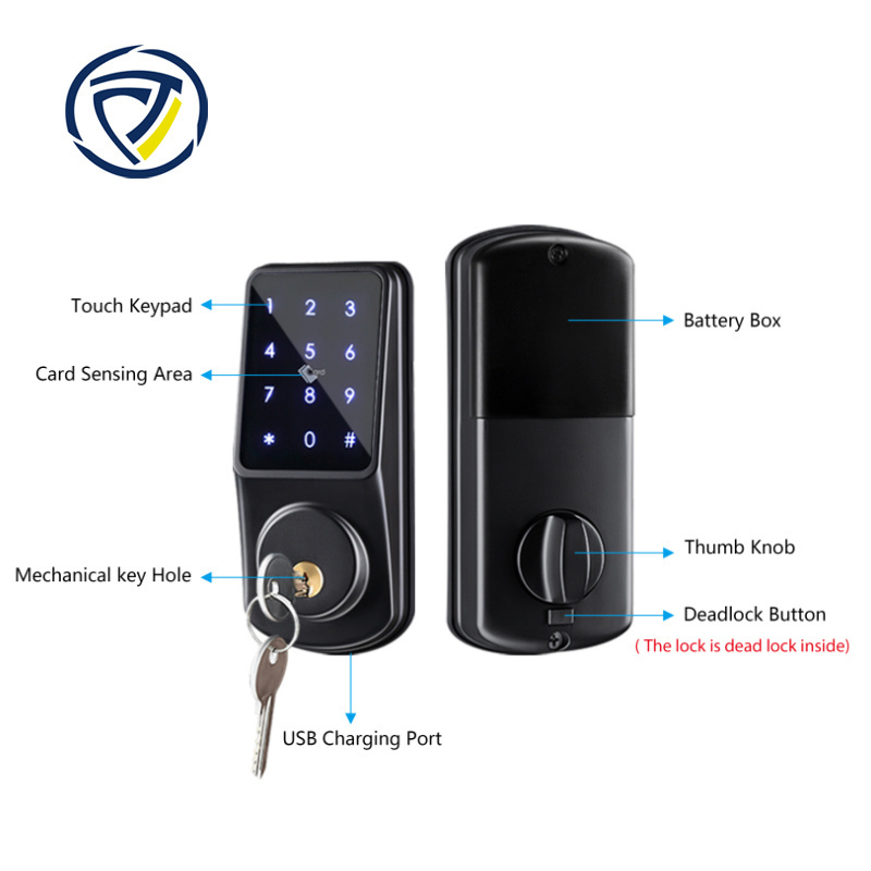 Factory Price Smart BLE Remote Control Digital Combination Door Locks With Automatic Electronic Deadbolt