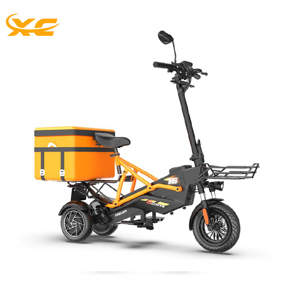 2023 New Arrival Three Wheel Stand Up Electric Scooter 1000w Foldable Electric Scooter 3 Wheels Adult With Seat