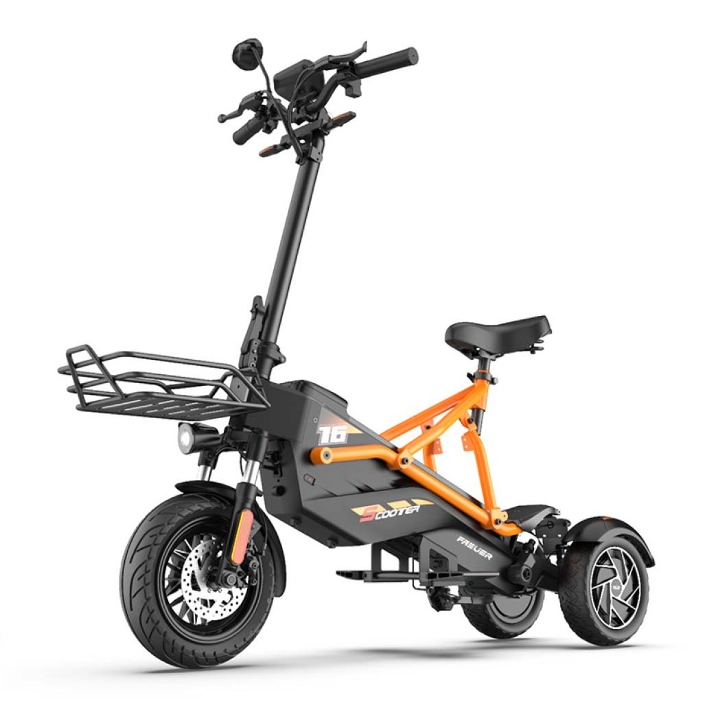 2023 New Arrival Three Wheel Stand Up Electric Scooter 1000w Foldable Electric Scooter 3 Wheels Adult With Seat