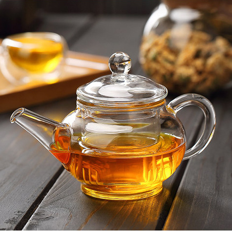 Wholesale directly from Factory borosilicate mini glass kettle Glass teapot with infuser