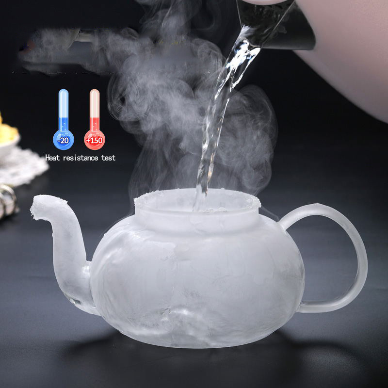 Heat resistant high borosilicate glass loose leaf tea pot