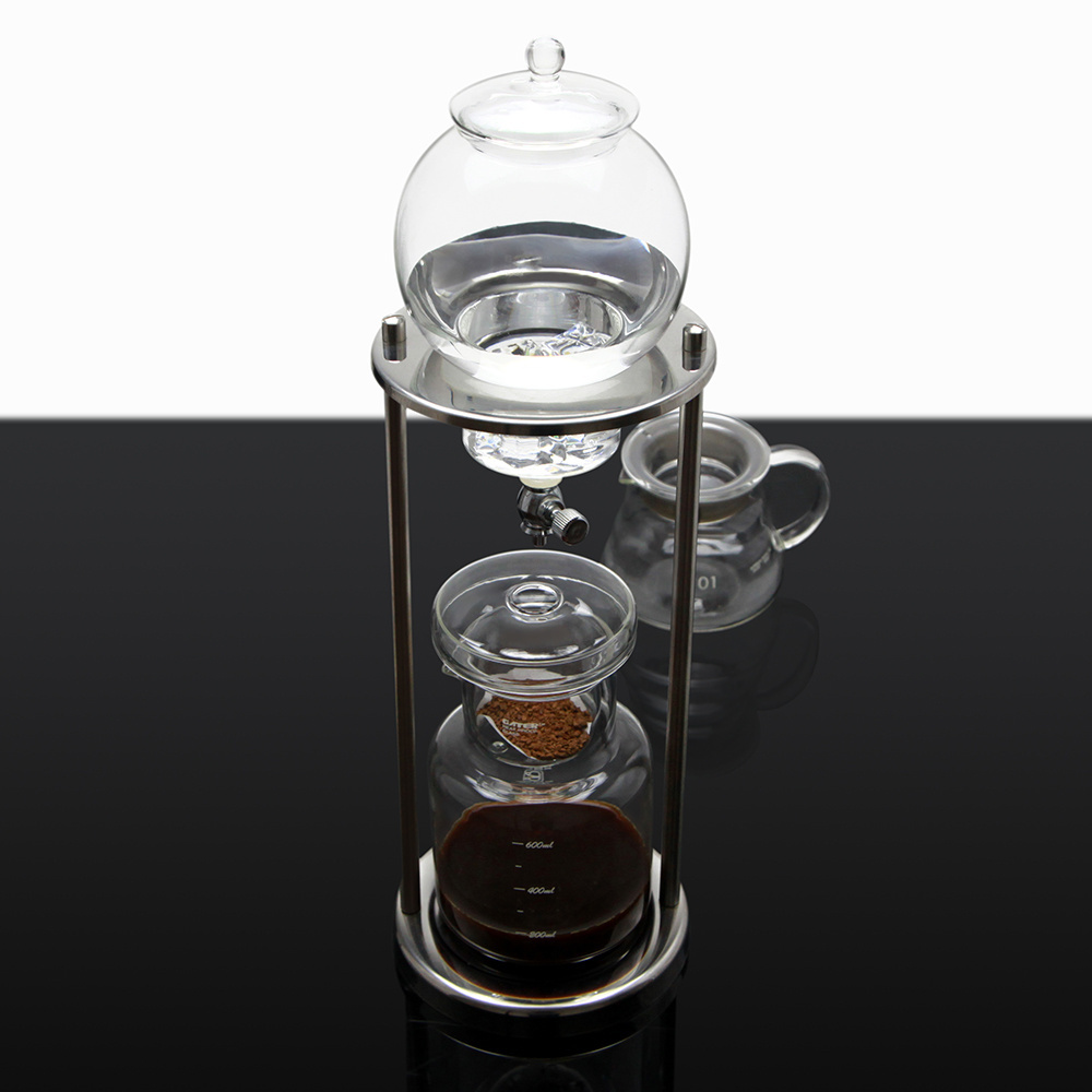 Cold Coffee Maker, Cold Drip Ice Dripper , Ice Dripper Glass Handmade Stainless Steel Transparent Thermal Insulation Insulated