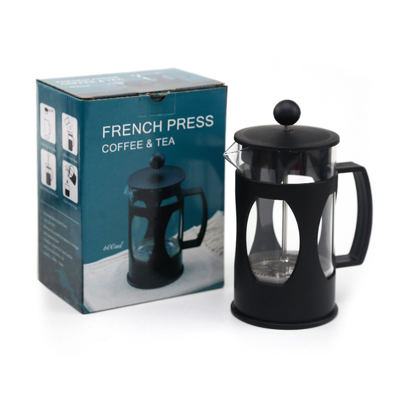 coffee french press glass coffee maker plastic wrapped