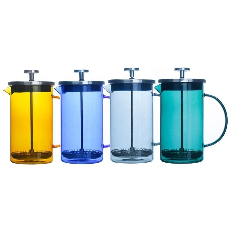 Factory Wholesale Color High Borosilicate Glass French Coffee Press Maker