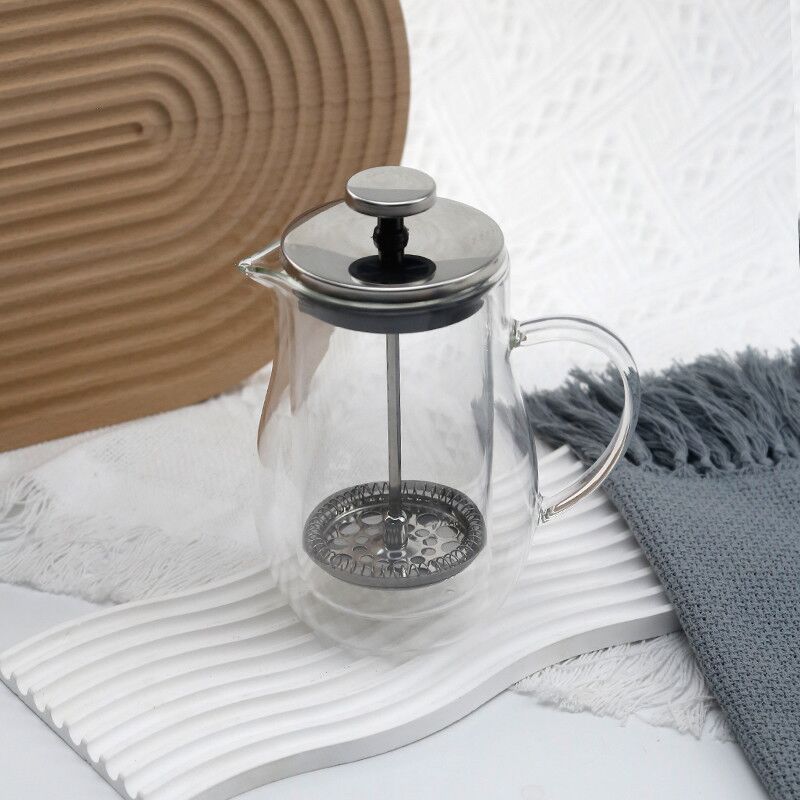 double wall glass coffee maker french press