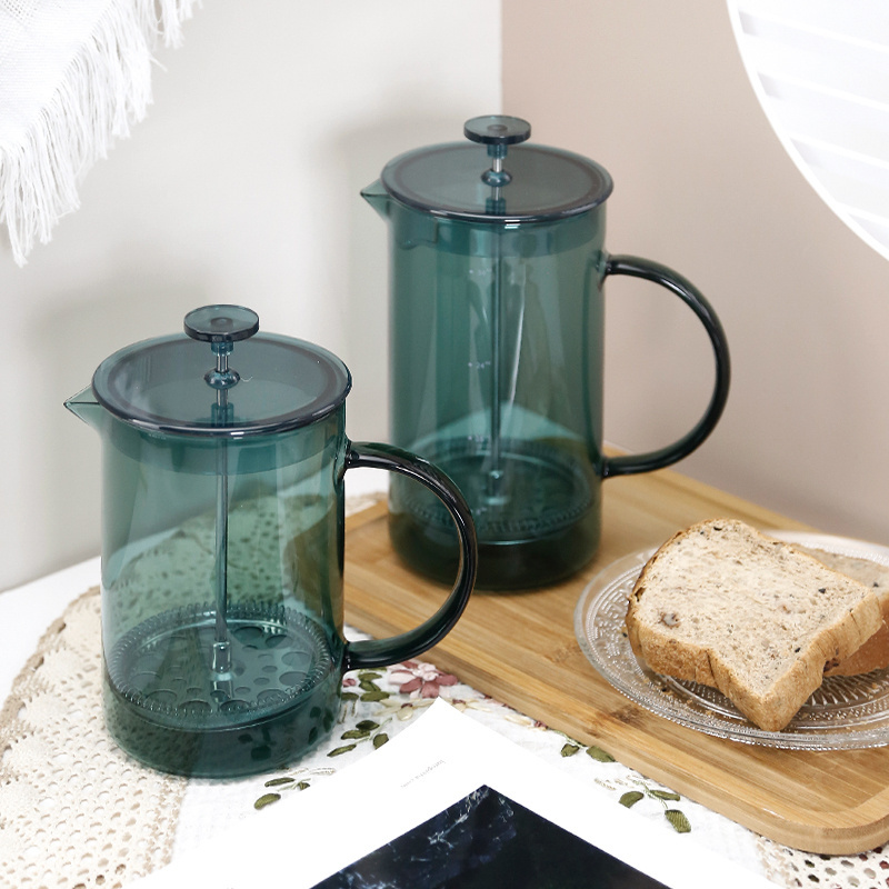 colored french press coffee maker cafetieres in blue amber