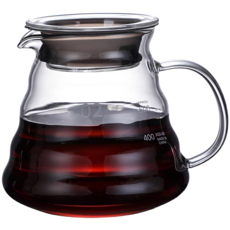 handmade coffee pot 400ml 600ml 800ml glass coffee server