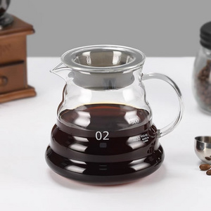 handmade coffee pot 400ml 600ml 800ml glass coffee server