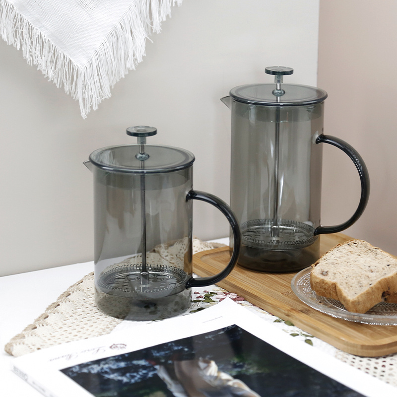 colored french press coffee maker cafetieres in blue amber