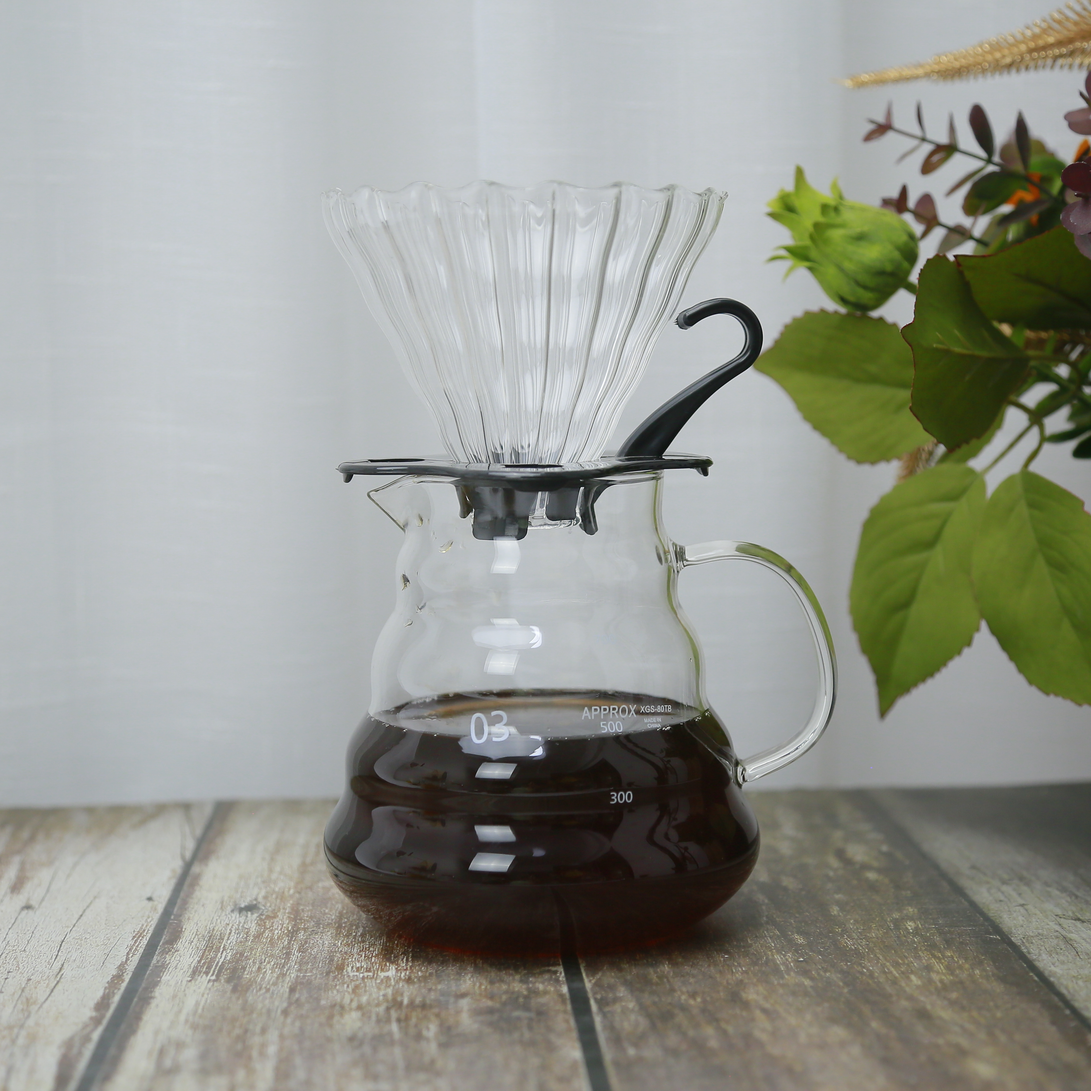 handmade coffee pot 400ml 600ml 800ml glass coffee server