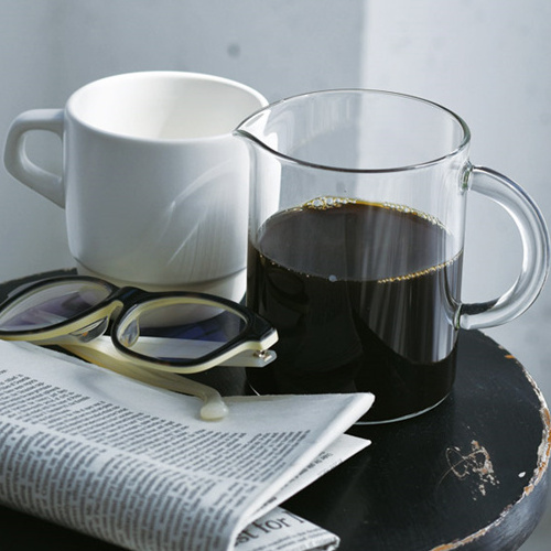 new design heat resistant glass coffee jug