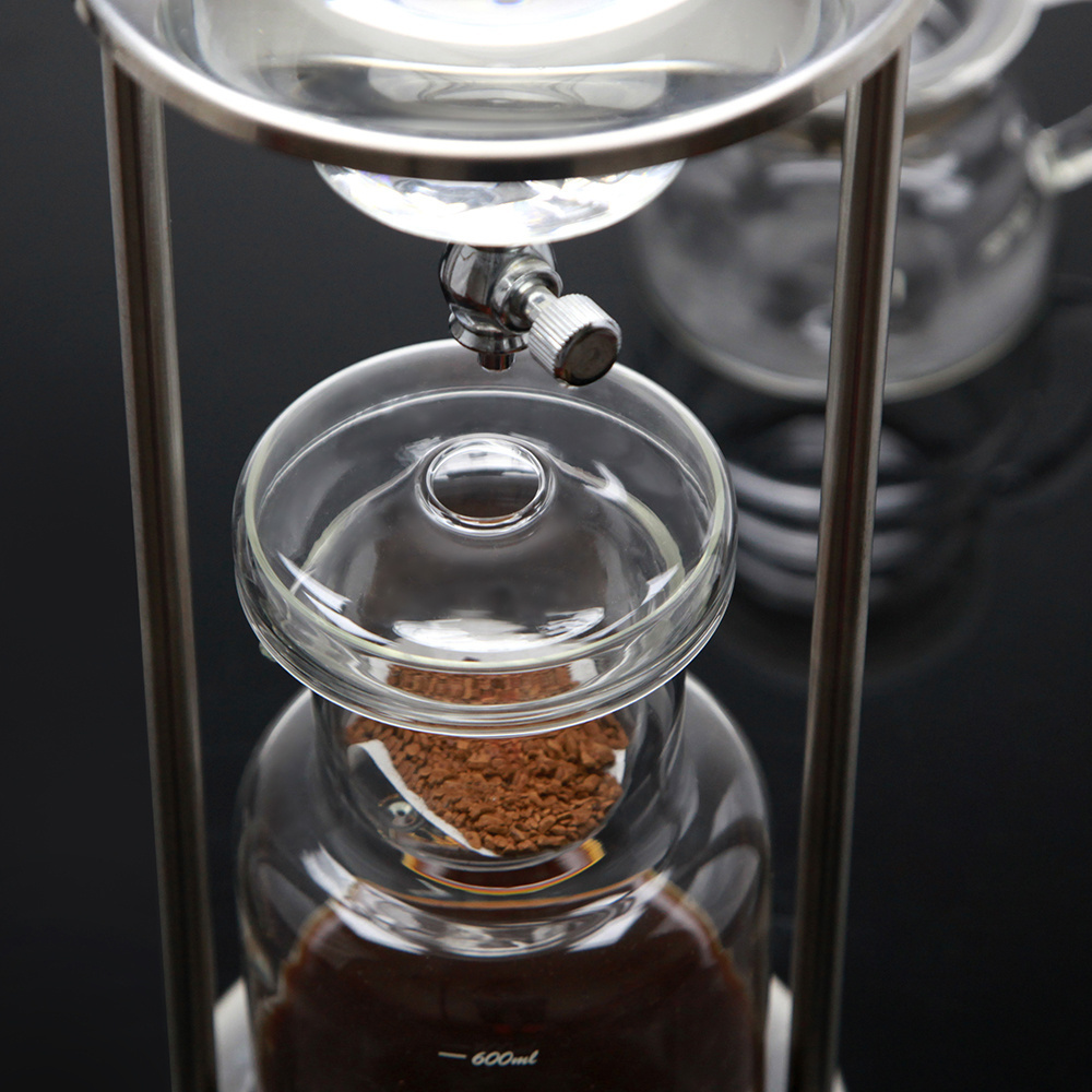 Cold Coffee Maker, Cold Drip Ice Dripper , Ice Dripper Glass Handmade Stainless Steel Transparent Thermal Insulation Insulated