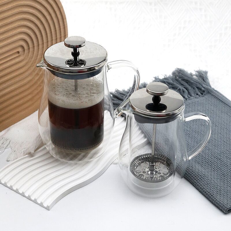 double wall glass coffee maker french press