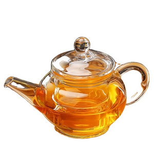 Wholesale directly from Factory borosilicate mini glass kettle Glass teapot with infuser