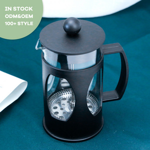 coffee french press glass coffee maker plastic wrapped