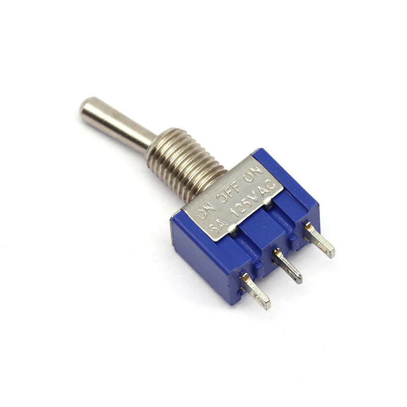 MTS-103 3-Pin 2 Position ON-OFF-ON 6A 125V 3A250VAC Mini Blue Toggle Switches MTS103