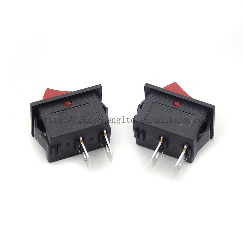 Rocker Switch 2Pin SPST 15X21MM Red ON/OFF Power Switch 15*21mm for Electrical equipment