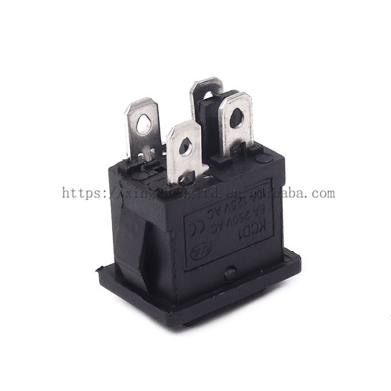 Power Switch 15x21mm Green LED Light ON OFF 4 Pin 2 Position 10A 250VAC 6A 250VAC 15*21mm Rocker Switch