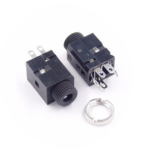 3.5MM Vertical socket 5Pin Female Socket Jack with Screw 3.5 Audio PJ-341 4 Poles Earphone Hole