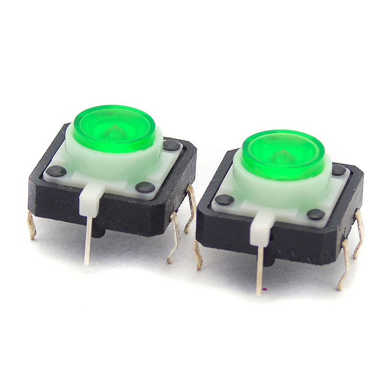 Colourful Tactile Push Button Switch Momentary 12*12*7.3MM Micro switch button green white blue yellow red with light