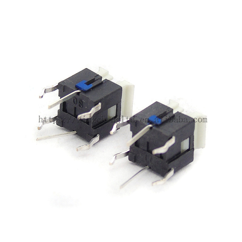 6*6*7mm DIP tactile switches Blue light led micro switch 6x6x7mm Light touch 0.5A 12V 6x6mm