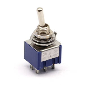 Mini 6mm 6 Pin 2 Position Toggle Switches ON-ON DPDT Mini Toggle Switch 6A/125V 3A/250V AC MTS-202