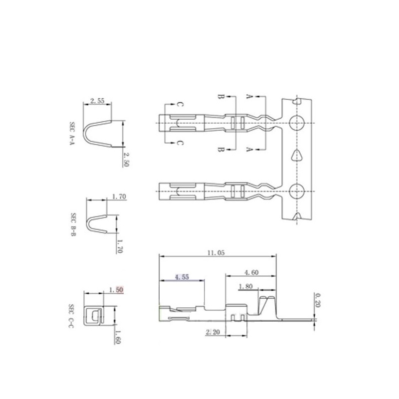 2.54mm Dupont Jumper Wire Cable Housing Female Pins Crimp Connector Terminal