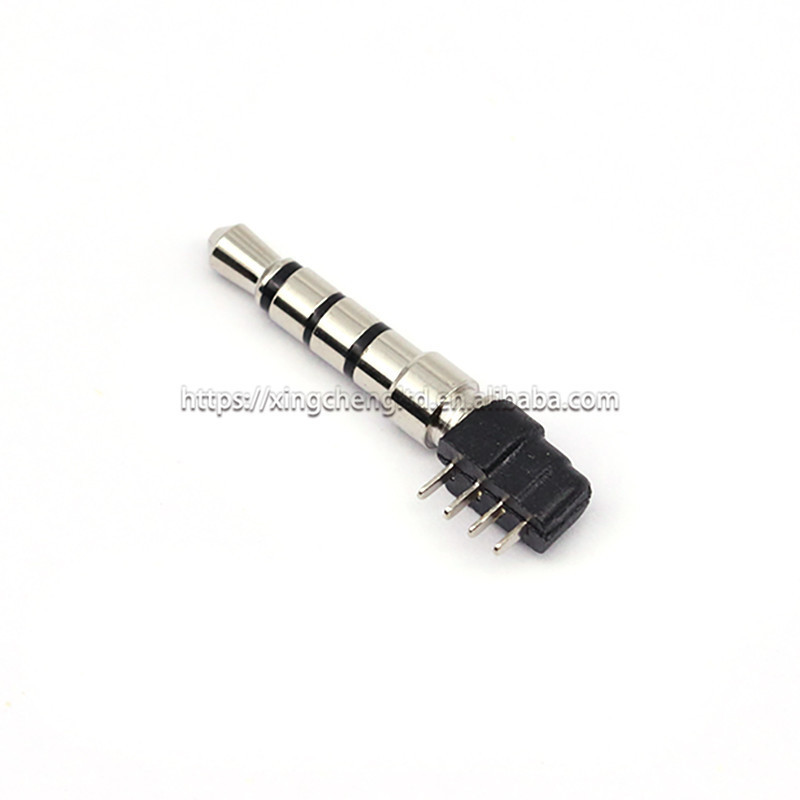 3.5mm 4Pin Male Headphone Plug 4 Pole Speaker Audio Connector Mini Jack Adaptor