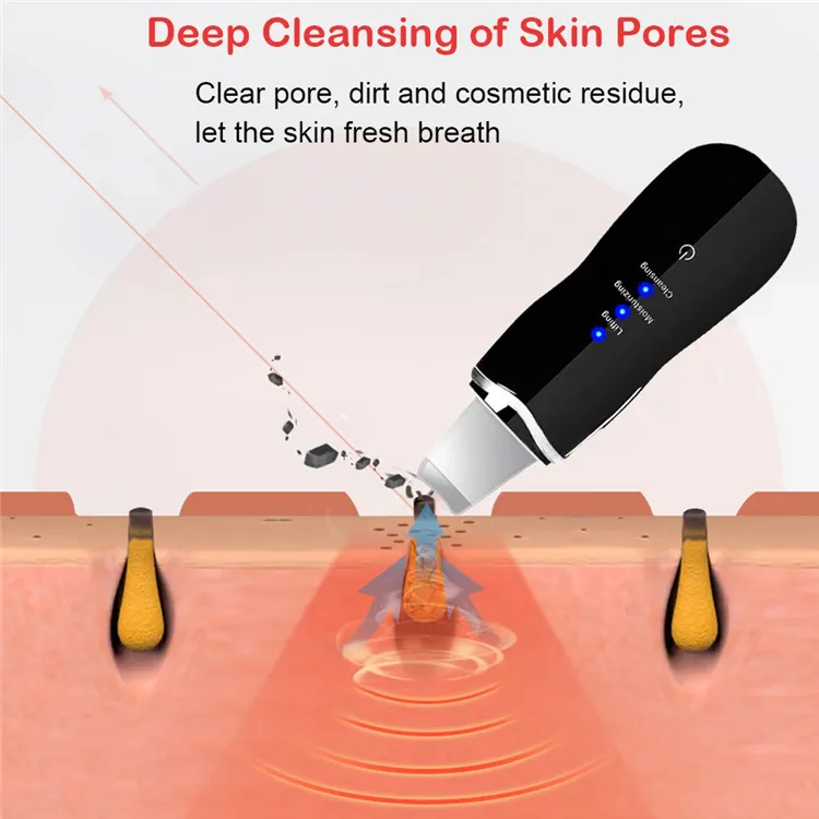 Female Portable Dead Skin Remover Skin Scrubber Shoveler Beauty Machine electric ultrasonic skin scrubber