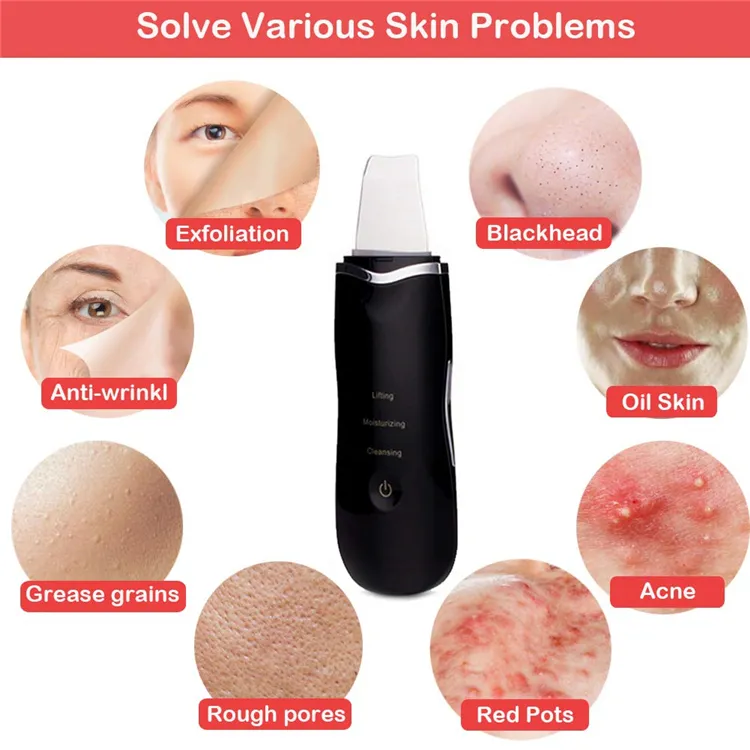 Female Portable Dead Skin Remover Skin Scrubber Shoveler Beauty Machine electric ultrasonic skin scrubber