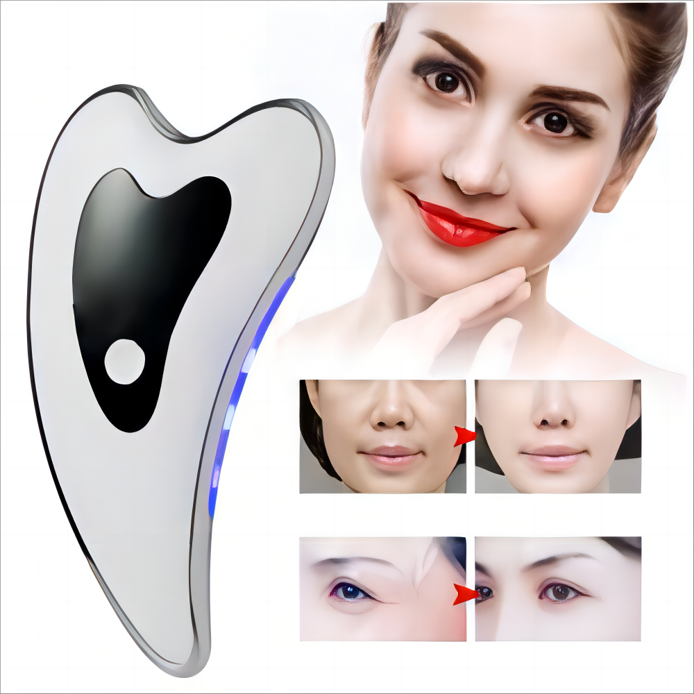 Gua sha body scraping massage Heart Shape USB charging gua sha facial tool