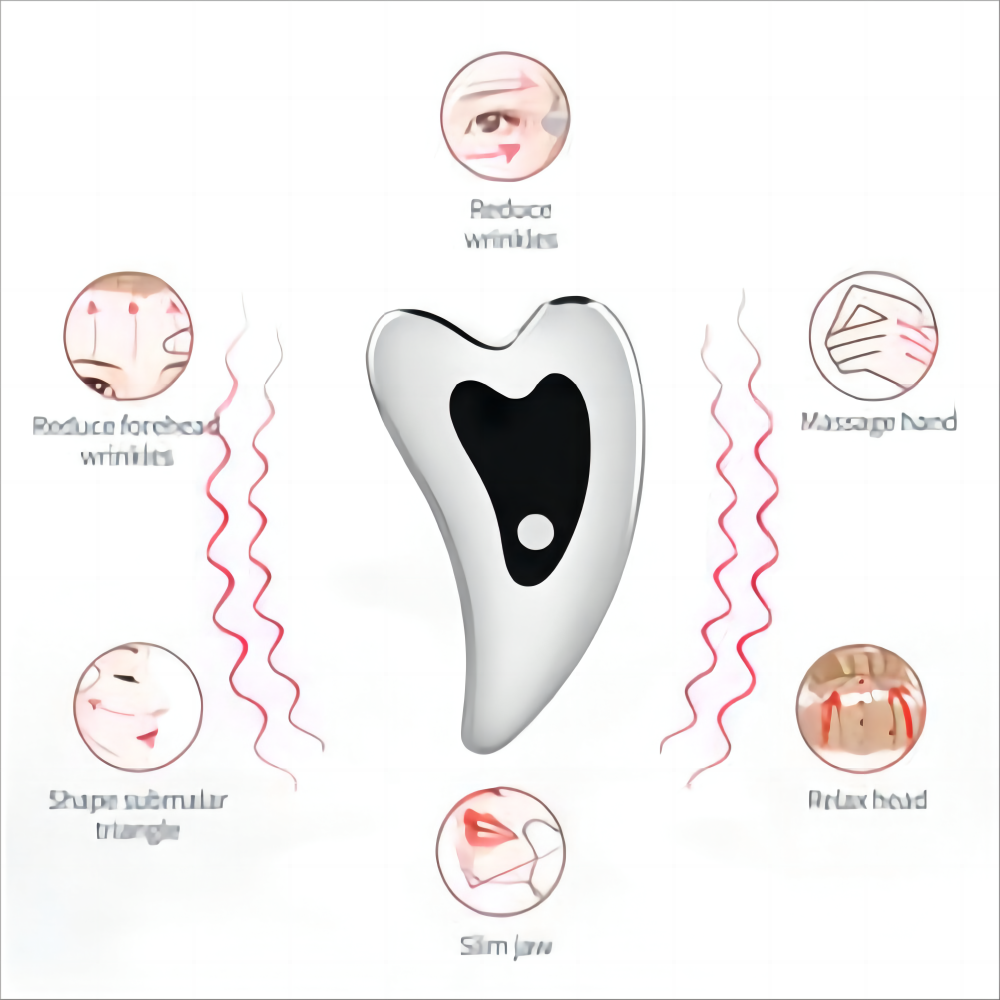 Gua sha body scraping massage Heart Shape USB charging gua sha facial tool