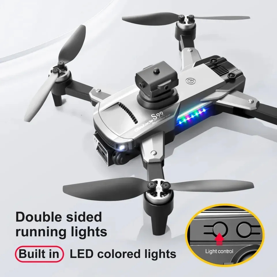 S99 Drone High Quality Drones with 4K Camera and GPS with Night Vision Long Range LED lights