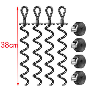 Outdoor Tents Anchor Stakes Retailer's Recommend Trampoline Anchor Kit Corkscrew Shape Steel Stakes Anchor Kit