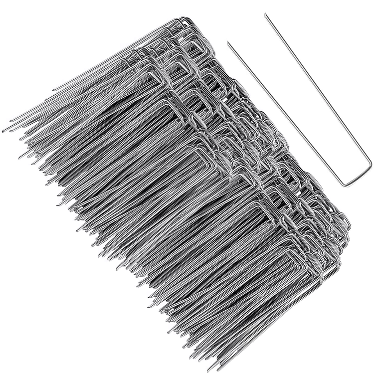 High Quality U Pin Steel Nail For Artificial Grass Metal Garden U Pins Garden Stakes Staple