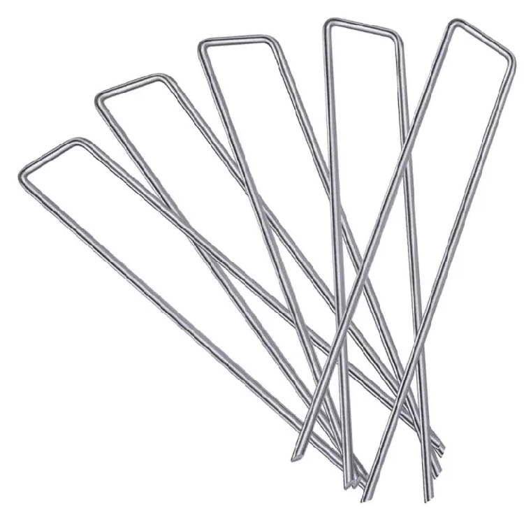 High Quality U Pin Steel Nail For Artificial Grass Metal Garden U Pins Garden Stakes Staple