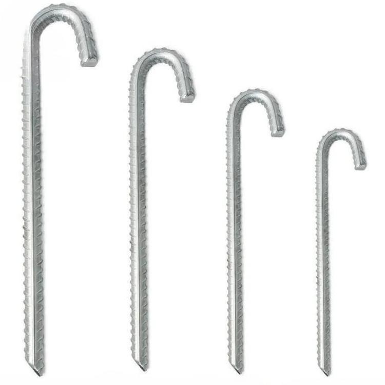 Rust Proof Coated Steel Ground Stakes Anchors/J-Hook Garden Metal Tent Stakes/Trampoline Anchors