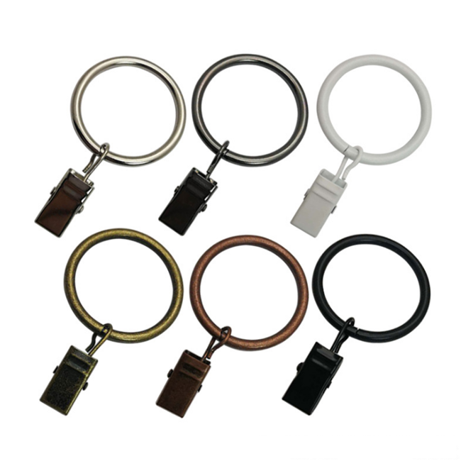 Metal Hanging Hook Ring Clip Shower Rod Hooks Curtain Hook Curtains Accessories For Curtains