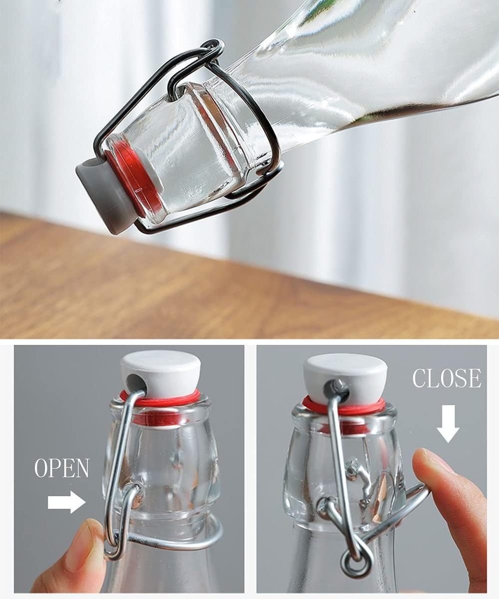 Classic Swing Top Glass Bottles Flip Top Glass Bottle with Stopper for Beverages Oil Vinegar Water Juice Kombucha Wine