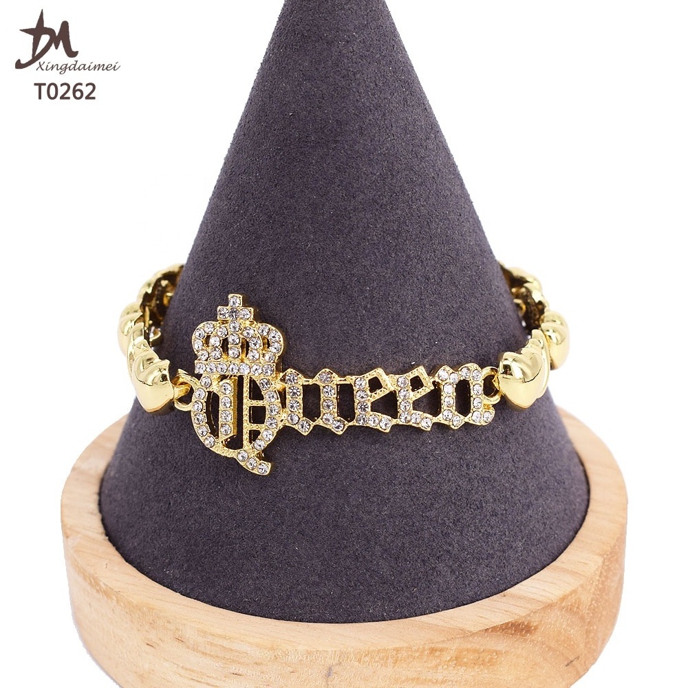 T0262 High quality 18K gold-plated women's XO jewelry set queen crown jewelry set