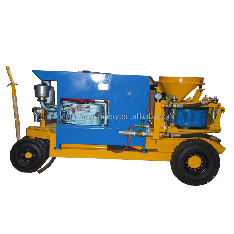 Spraying concrete wet-mix shotcrete machine for slope protection project