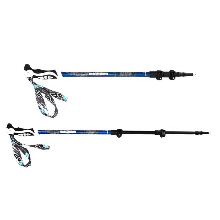 XATP Outdoor Custom Logo TPR Form  Fast Lock Nordic Walking Sticks 3-Section  Canes and Walking Sticks Alu 6061 Walking Sticks