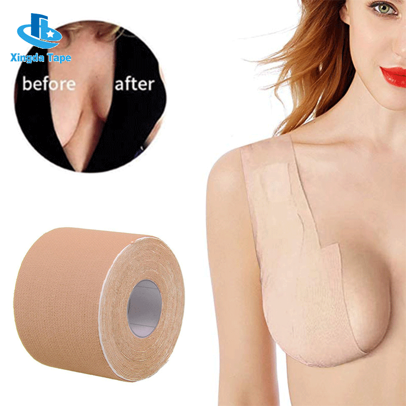 Hot selling wholesale 95% cotton elastic women body bra tapes breast boob lift tape