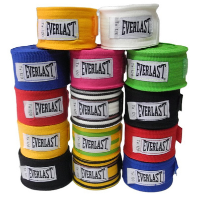 Custom Logo MMA Training Hand Wraps Elastic Cotton Boxing Bandage for Kickboxing Athletic Sport Finger Tape