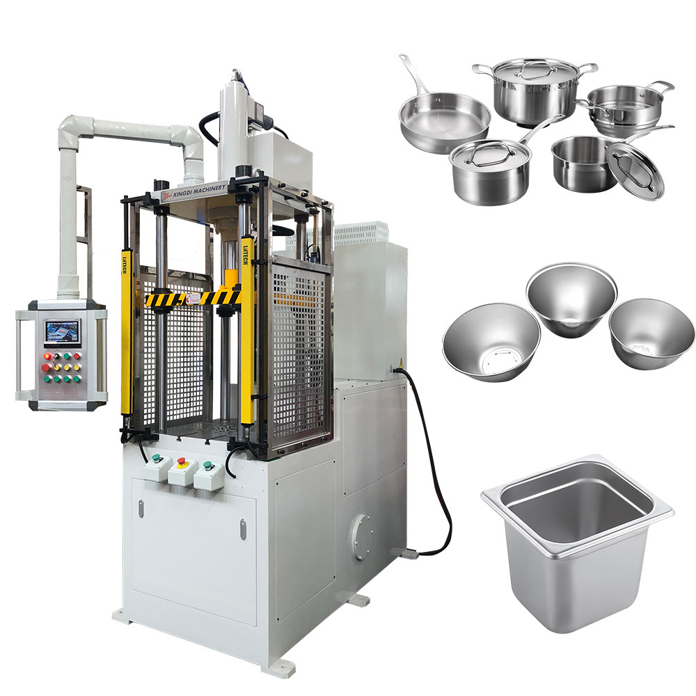 Stainless Steel Iron Copper Cookware Pot  Making Hydraulic Press Machine Production Line