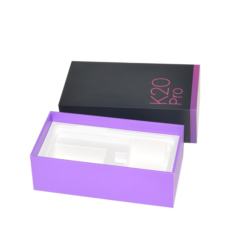 Luxury Black Lid and Bottom Mobile Phone and Accessory Packaging Box